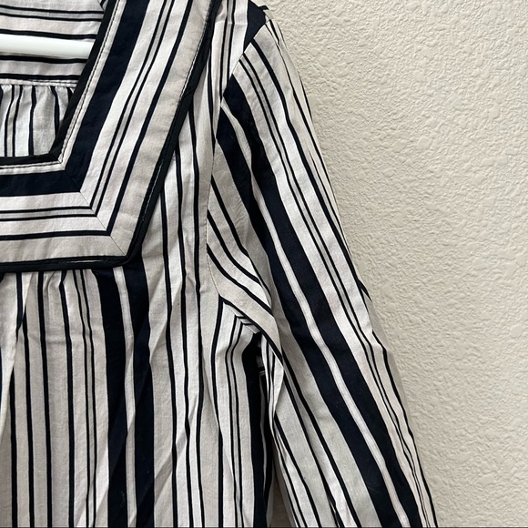 a.n.a. Women's Striped Squared Collar Shirt Size M - Picture 3 of 4